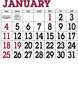 Big Numbers Span-A-Year Calendar
