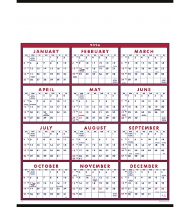 Span-A-Year - Blue &amp; Red Calendar
