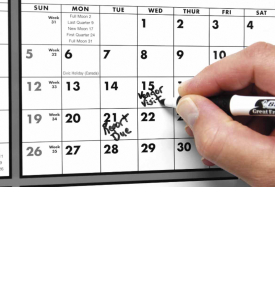 Span-A-Year (Laminated) Calendar, Black &amp; White