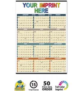 Time Management Span-A-Year (Non-Laminated) Calendar