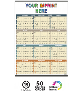 Time Management Span-A-Year (Non-Laminated) Calendar