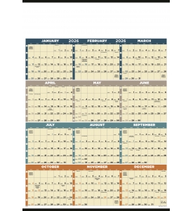 Time Management Span-A-Year (Non-Laminated) Calendar