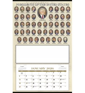 Presidents Hanger with 12-Month Grid