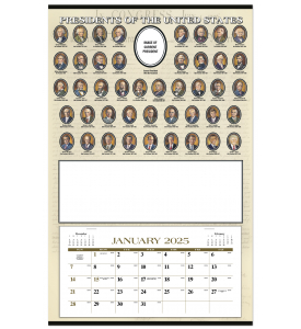 Presidents Hanger with 12-Month Grid