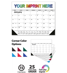 Desk Pad Calendar, Black &amp; White