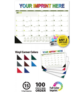 Multi-Colored Desk Pad Calendar, Top Ad
