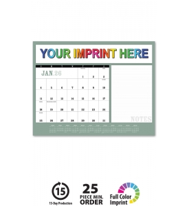 Desk Pad Calendar; Modern Notes (No Corners)