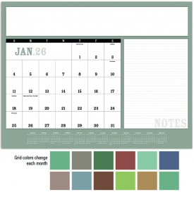 Desk Pad Calendar; Modern Notes (No Corners)