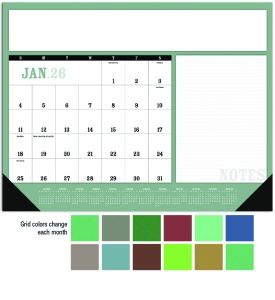 Desk Pad Calendar; Modern Notes