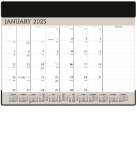 Vinyl Desk Pad Calendar