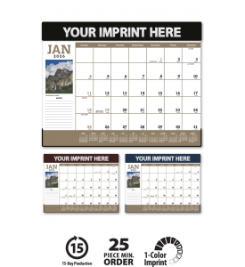 Vinyl Desk Pad Calendar, Scenic