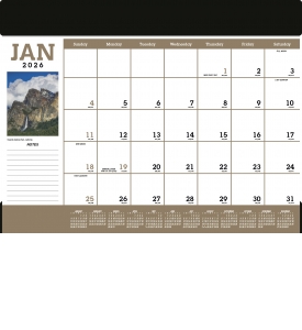 Vinyl Desk Pad Calendar, Scenic