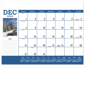 Vinyl Scenic Desk Pad Calendar