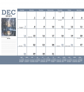 Vinyl Desk Pad Calendar, Scenic
