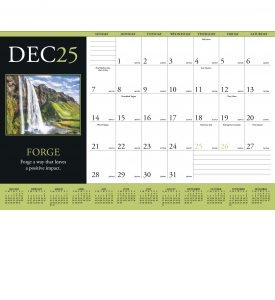 Vinyl Desk Pad Calendar, Motivations