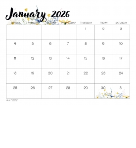 Small Monthly Desk Pad Calendars, Floral (11x8.5; 13-Sheet)