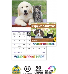 Puppies &amp; Kittens Spiral Calendar