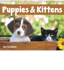 Puppies &amp; Kittens Spiral Calendar