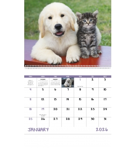 Puppies &amp; Kittens Spiral Calendar