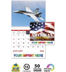 American Armed Forces Spiral Calendar