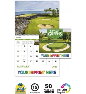 Fairways &amp; Greens Spiral Calendar