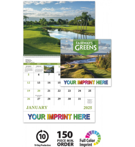 Fairways &amp; Greens Spiral Calendar