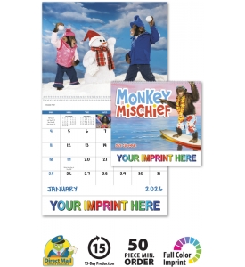 Monkey Mischief Spiral Calendar