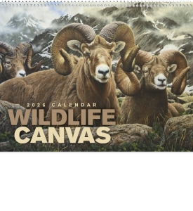 Wildlife Canvas Spiral Calendar
