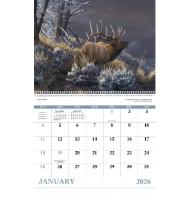 Wildlife Canvas Spiral Calendar