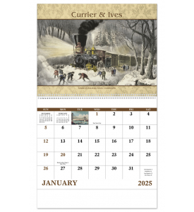 Currier &amp; Ives Spiral Calendar