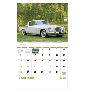 Classic Autos Spiral Calendar