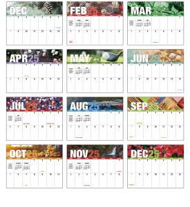 Seasonal Expressions Big Block Spiral Calendar
