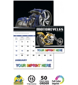 Motorcycles Spiral Calendar
