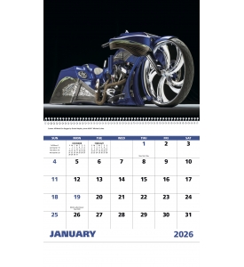 Motorcycles Spiral Calendar
