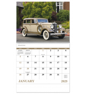Antique Autos Spiral Calendar