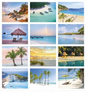 Beach Paradise Spiral Calendar