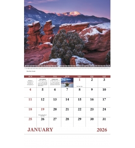 Rocky Mountains Spiral Wall Calendar