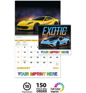 Exotic Sports Cars Spiral Calendar