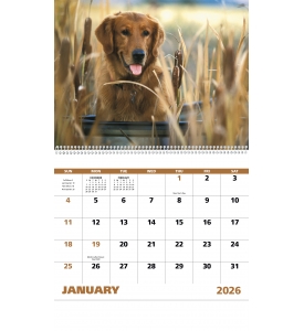 Sporting Dogs Spiral Calendar