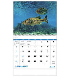 fishing calendar 2021 2021 Fishing Spiral Calendar 11 X 19 Imprinted Spiral Bound Drop Ad Imprint Calendars fishing calendar 2021