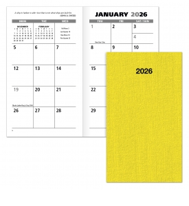 Cue Monthly Pocket Planner (3.5x6, Stapled)