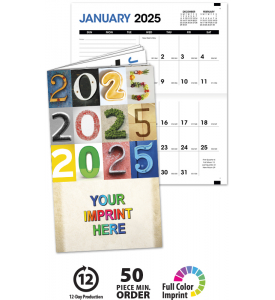Colorful Impressions Monthly Pocket Planner - NUMBERS