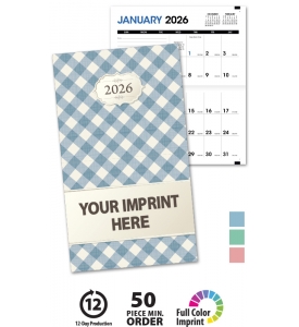 Budget Pocket Planner; Vintage Gingham (3.5x6, Stapled)