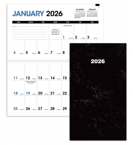 Budget Pocket Planner; Marble (3.5x6, Stapled)