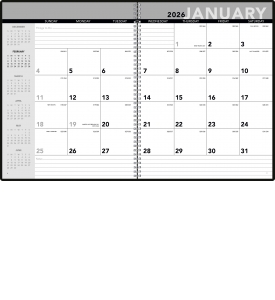 Pace Monthly Desk Planner, Large (8.5x11, Wire)