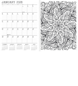 Triumph Coloring Book Monthly Planner (8.5x11, Stapled)
