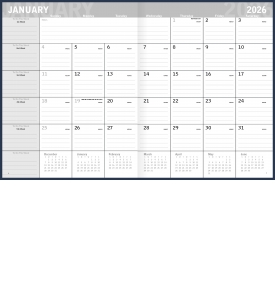 Essential Monthly Desk Planner, Large (8.5x11, Stapled)
