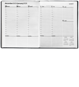 Symphony Debossed Weekly Desk Planner (8.5x10.5)