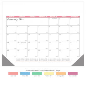 Display-A-Month 12-Sheet Desk Pad Calendar