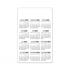 Wallet Calendars (12-Months/Side)